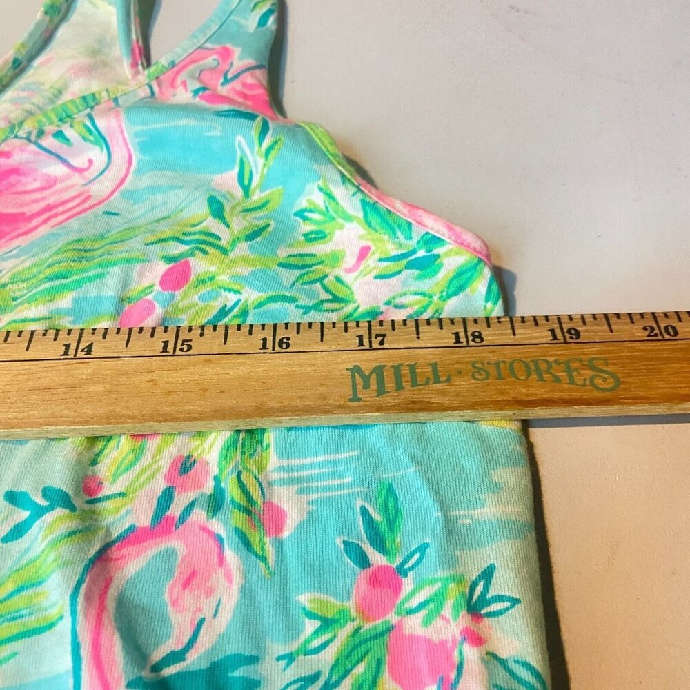 Lilly Pulitzer Women L Adrianna Dress Flamingo Tropical Colorful Swing Vacation - Picture 8 of 10